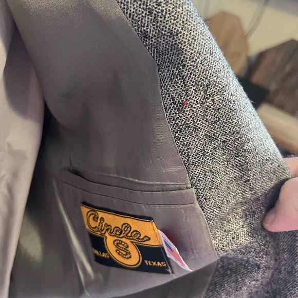 Men’s Gray Western Blazer , Circle S 46R - Picture 4 of 5